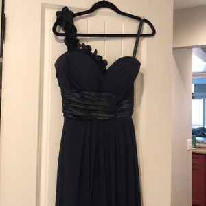 Bill Levkov long bridesmaid dress